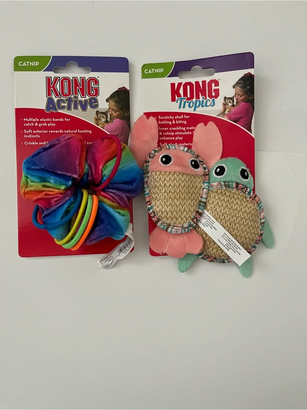 KONG Active & KONG Tropics Cat Toy Bundle - Catnip Toys for Cats - NIP